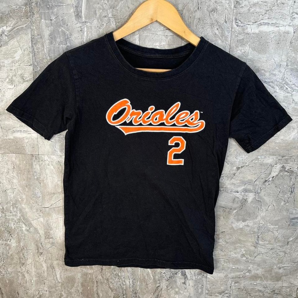Orioles Cal Ripken Jr. black & orange cotton t-shirt Kids LG  ‎ #Orioles